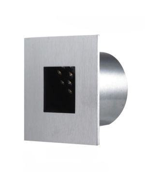 LED 35° SQUARE WALL LIGHT – RECESSED – STAINLESS STEEL