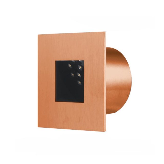 LED 35 SQUARE WALL LIGHT – RECESSED – COPPER